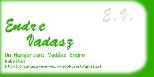 endre vadasz business card